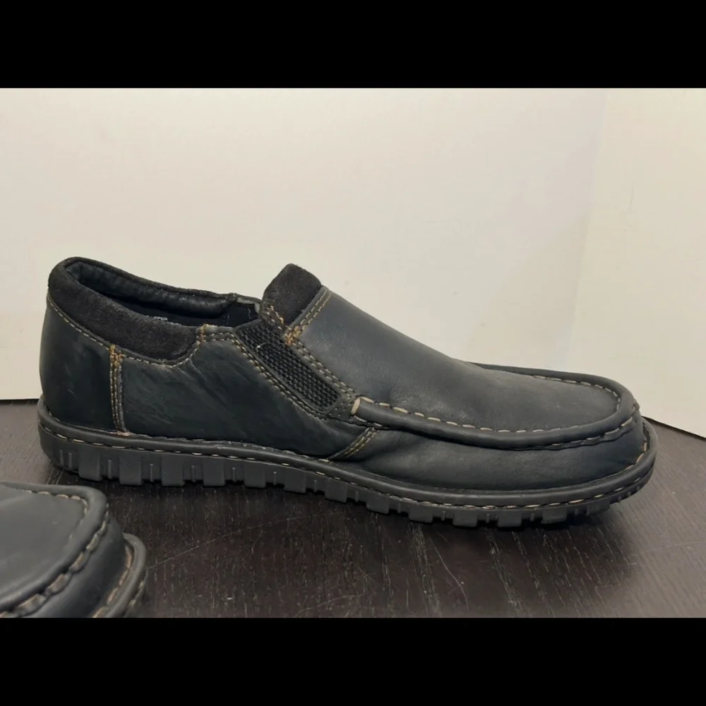 NWOB - Born Gudmund Leather Slip On Casual Loafers Black Mens 11